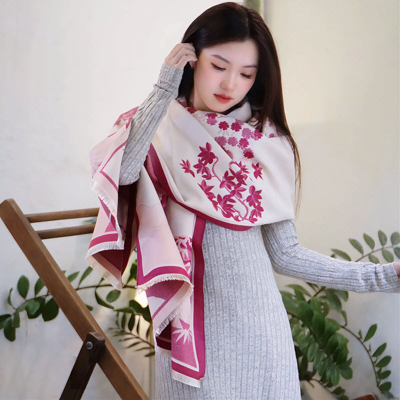 Khăn quàng cổ cao cấp len Cashmere cho nữ KQ-WD23