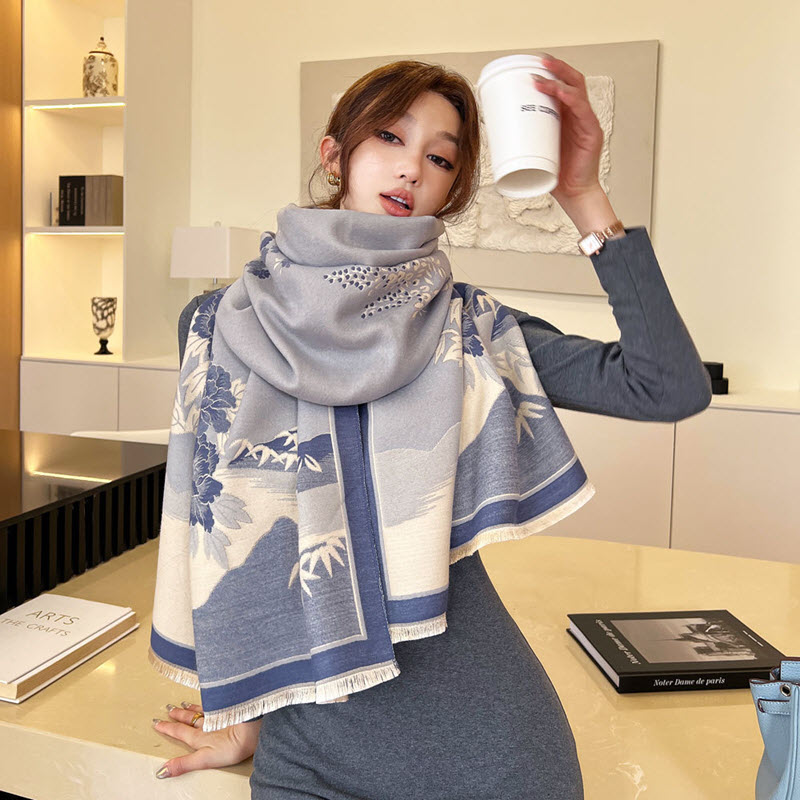Khăn quàng cổ cao cấp len Cashmere cho nữ KQ-WD24