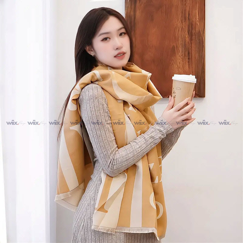 Khăn len Cashmere cao cấp cho nữ họa tiết chữ cái - TWD002